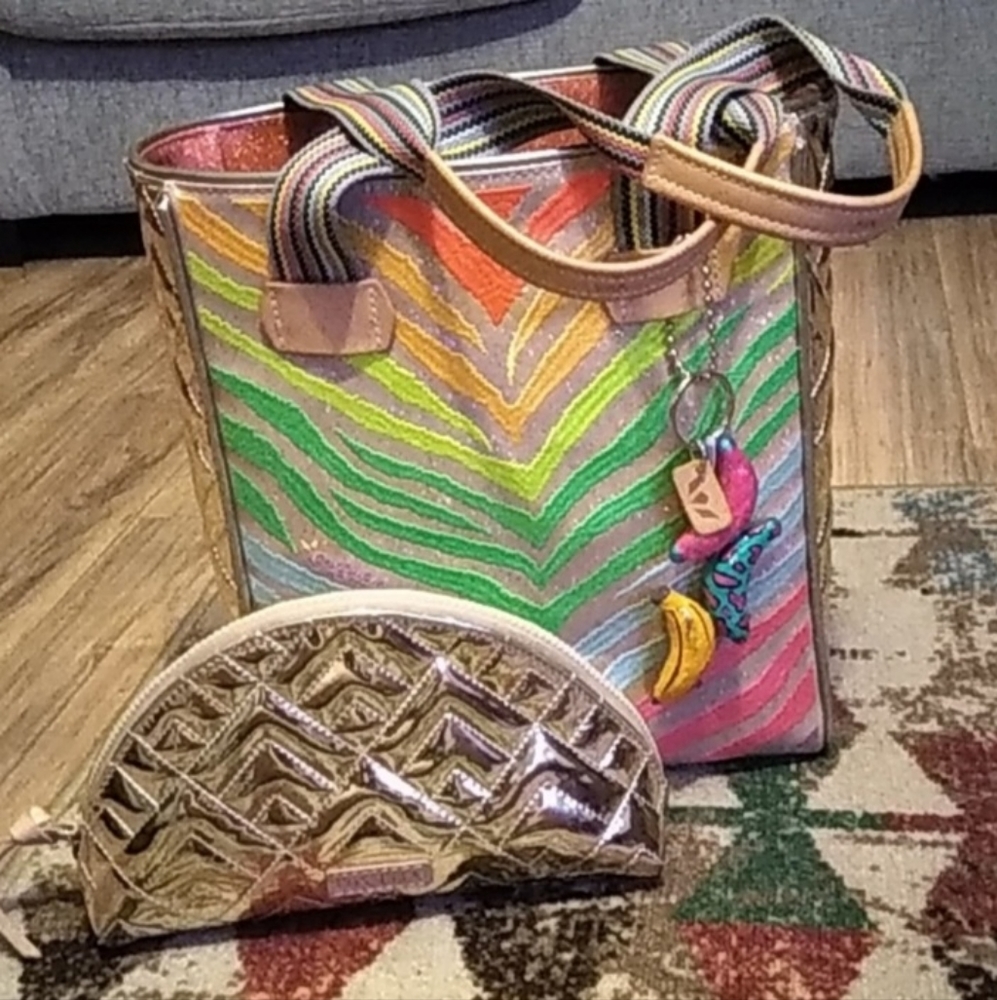 Consuela chica handbag and large cosmetic bag! Charm not included!